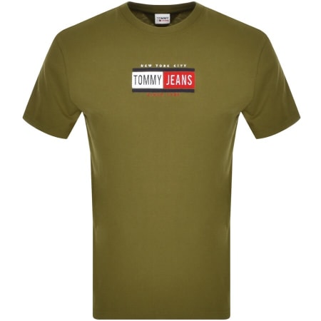 Product Image for Tommy Jeans Timeless Logo T Shirt Green