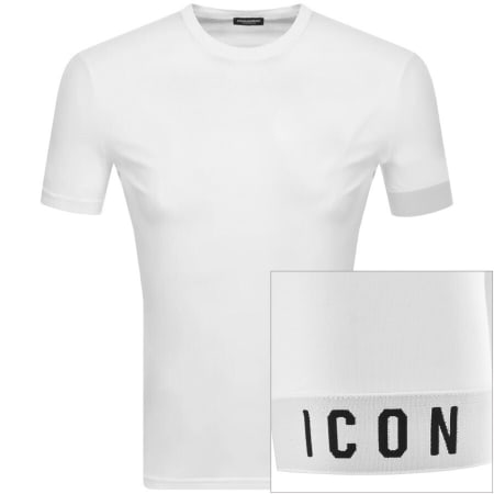 Product Image for DSQUARED2 Logo Sleeve T Shirt White