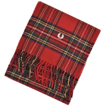 Product Image for Fred Perry Tartan Scarf Red