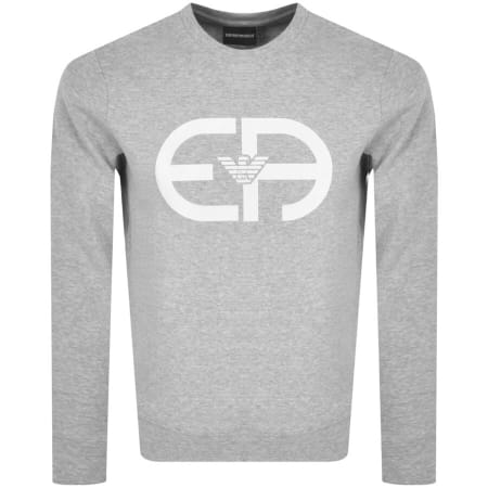 Product Image for Emporio Armani Crew Neck Logo Sweatshirt Grey