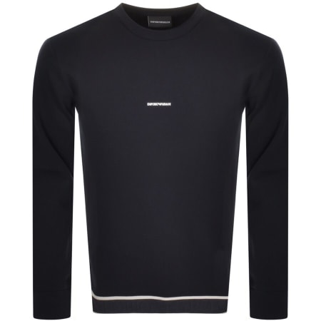 Product Image for Emporio Armani Crew Neck Logo Sweatshirt Navy