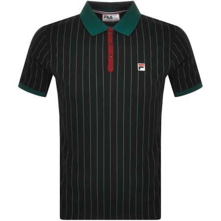 Product Image for Fila Vintage Pinstripe Polo T Shirt Black