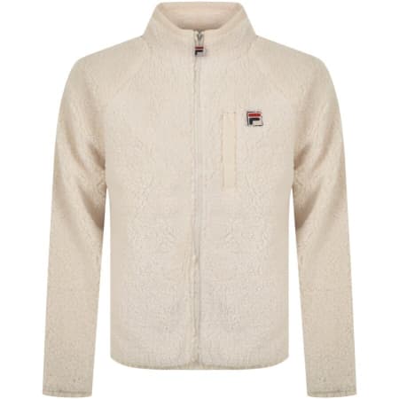 Product Image for Fila Vintage Sherpa Full Zip Fleece Jumper Beige