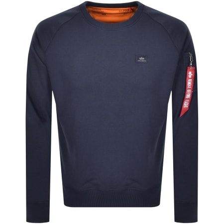 Product Image for Alpha Industries X Fit Sweatshirt Navy