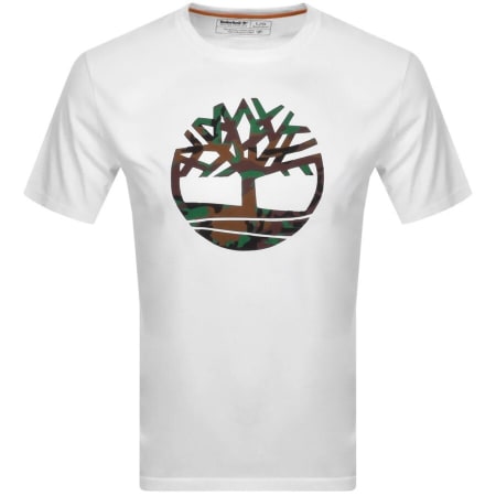 Product Image for Timberland Camo Logo T Shirt White