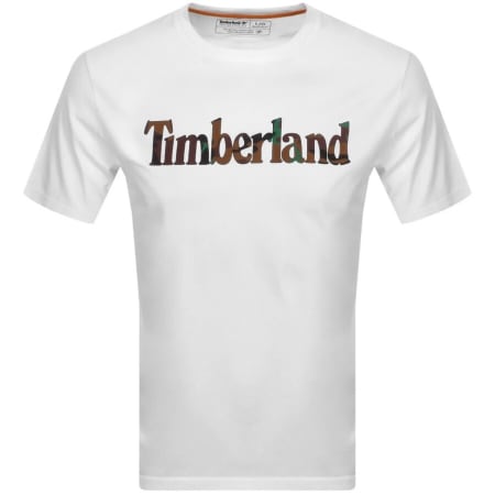 Product Image for Timberland Camo Logo T Shirt White