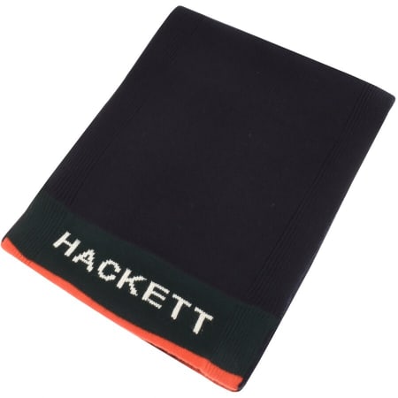 Product Image for Hackett London Logo Knit Scarf Navy