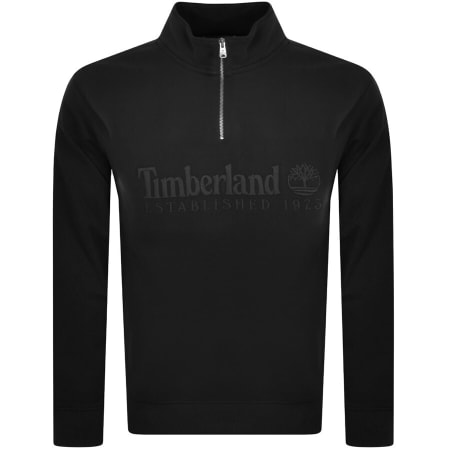 Product Image for Timberland Half Zip Logo Sweatshirt Black