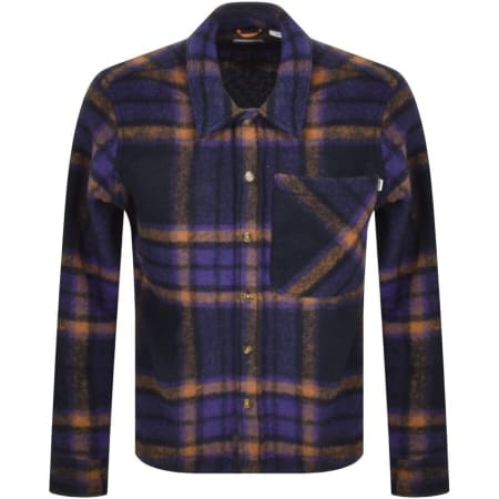Product Image for Timberland Long Sleeve Plaid Overshirt Blue