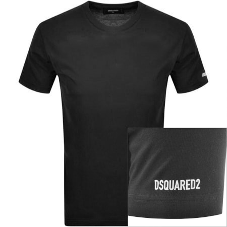 Product Image for DSQUARED2 Logo Short Sleeved T Shirt Black