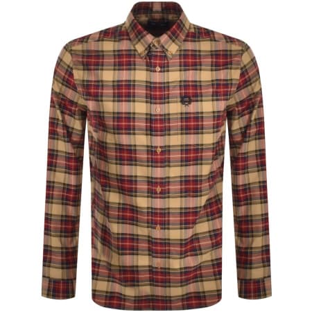 Product Image for Fred Perry Tartan Long Sleeved Shirt Beige