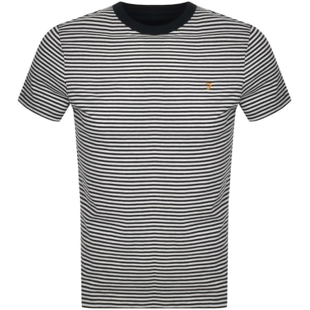 Product Image for Farah Vintage Daytona Stripe T Shirt Navy