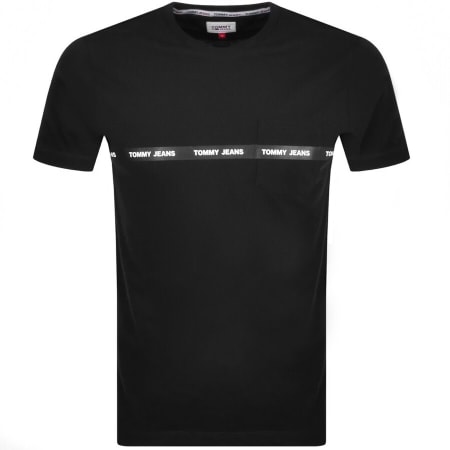 Product Image for Tommy Jeans Branded Tape T Shirt Black