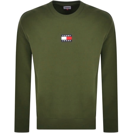 Product Image for Tommy Jeans Logo Badge Sweatshirt Green