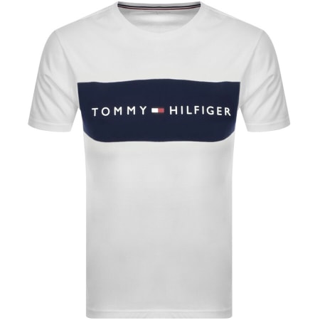 Product Image for Tommy Hilfiger Lounge Logo Flag T Shirt White