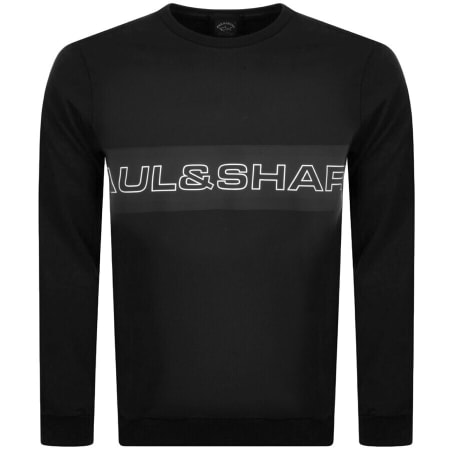 Product Image for Paul And Shark Crew Neck Logo Sweatshirt Black