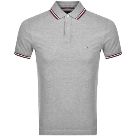 Product Image for Tommy Hilfiger Tipped Slim Fit Polo T Shirt Grey