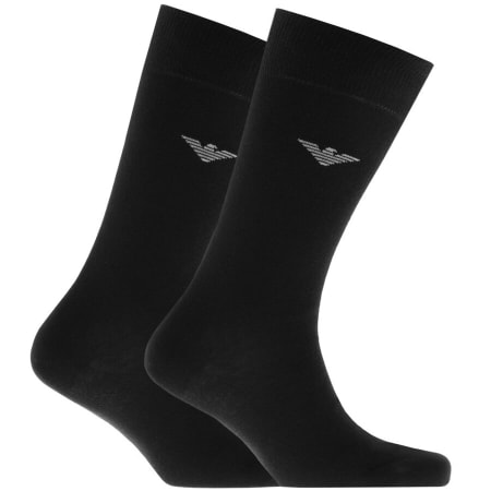 Product Image for Emporio Armani 2 Pack Socks Black