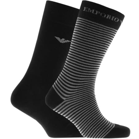 Product Image for Emporio Armani 2 Pack Socks Black