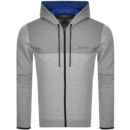 Product Image for Hackett Full Zip Hybrid Hoodie Grey