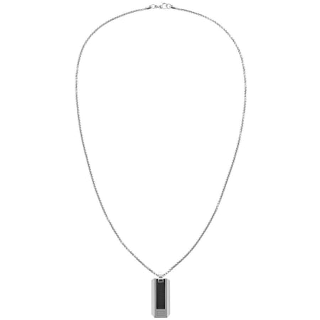 Product Image for Tommy Hilfiger Pique Dog Tag Necklace Silver