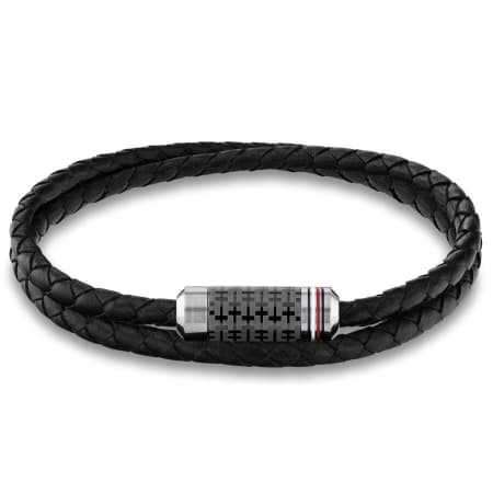 Product Image for Tommy Hilfiger Braided Leather Bracelet Black