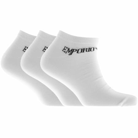 Product Image for Emporio Armani 3 Pack Trainer Socks White