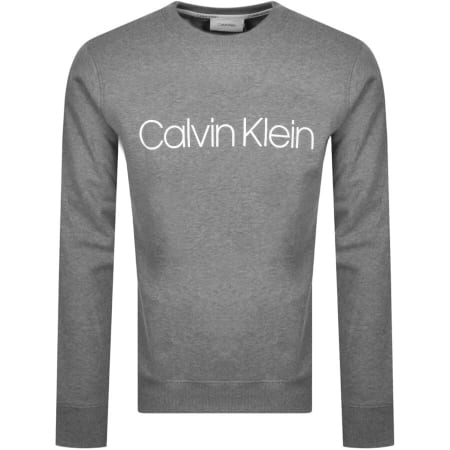 Product Image for Calvin Klein Logo Crew Neck Sweatshirt Grey