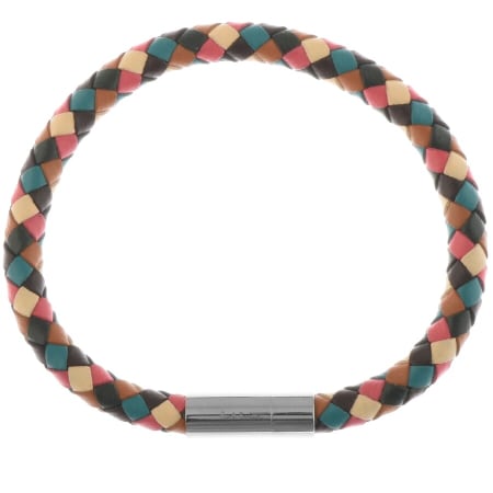Product Image for PS By Paul Smith Leather Plait Bracelet Green