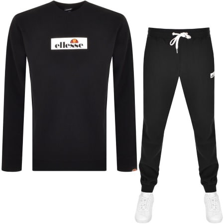 Product Image for Ellesse Brocko Crew Neck Logo Tracksuit Black