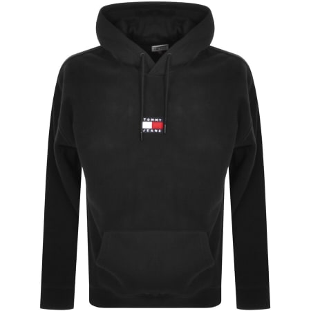 Product Image for Tommy Jeans Badge Polar Fleece Hoodie Black