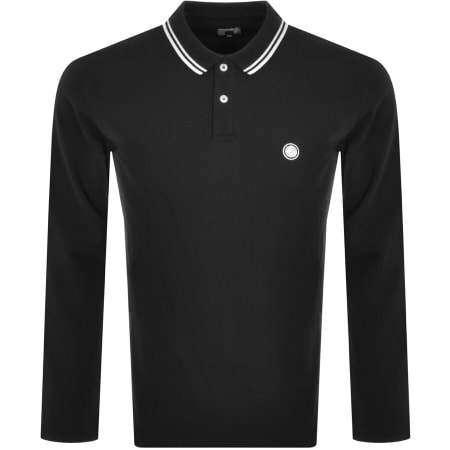 Product Image for Pretty Green Barton Long Sleeve Polo T Shirt Black