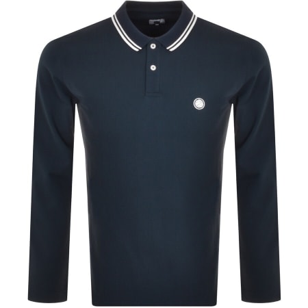 Product Image for Pretty Green Barton Long Sleeve Polo T Shirt Navy
