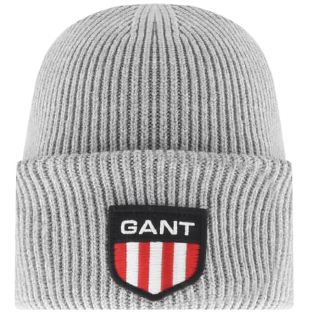 Product Image for Gant Retro Shield Beanie Hat Grey