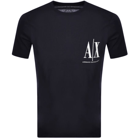 Product Image for Armani Exchange Crew Neck Logo T Shirt Navy