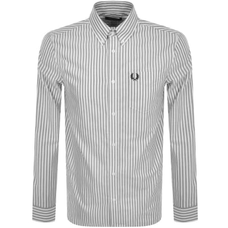 Product Image for Fred Perry Striped Oxford Long Sleeve Shirt White