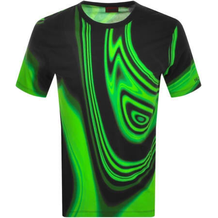 Product Image for HUGO Dlitch Crew Neck T Shirt Black