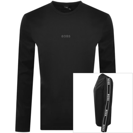 Product Image for BOSS Long Sleeved TWrapped T Shirt Black