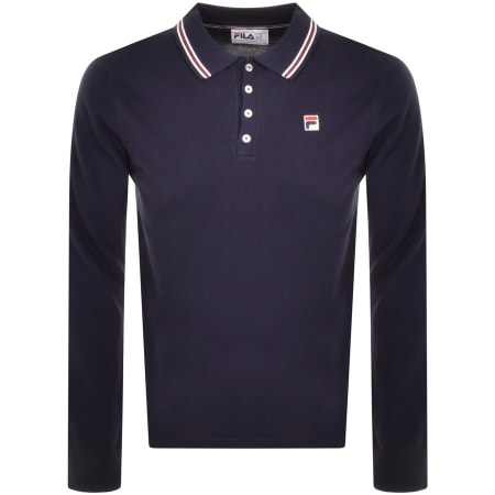 Product Image for Fila Vintage Long Sleeve Polo T Shirt Navy