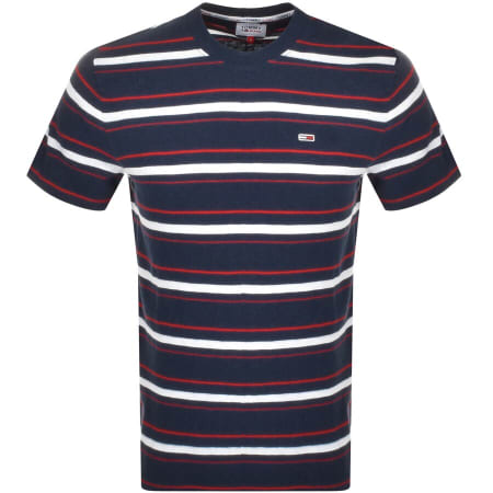 Product Image for Tommy Jeans Slub Stripe T Shirt Navy