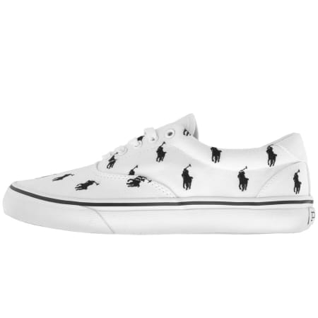 Product Image for Ralph Lauren Thornton Canvas Trainers White