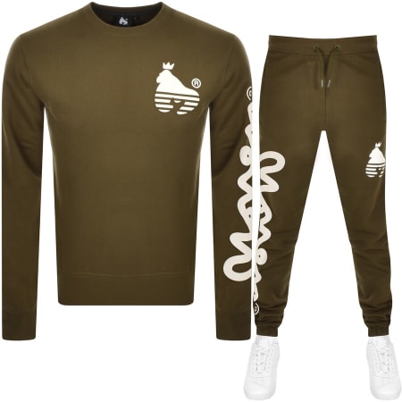 Product Image for Money Logo Crew Tracksuit Khaki