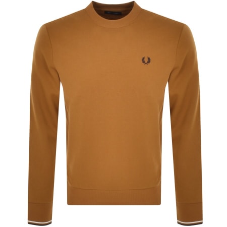 Product Image for Fred Perry Crew Neck Sweatshirt Brown