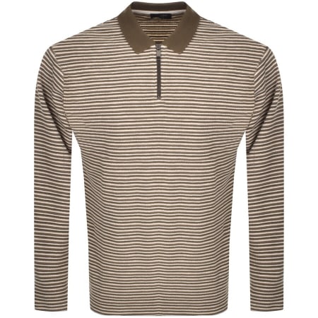 Product Image for Ted Baker Beer Long Sleeved Polo T Shirt Khaki