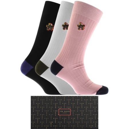 Product Image for Ted Baker Flowpak 3 Pack Socks Black