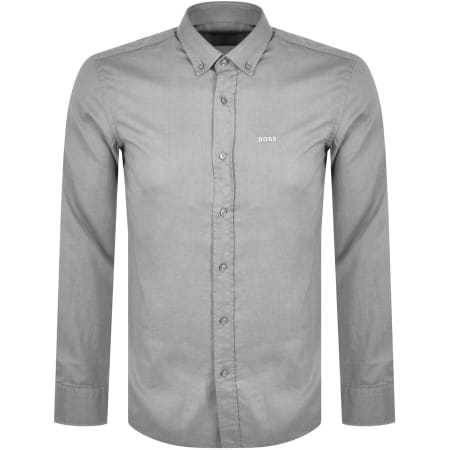 Product Image for BOSS C Hank Slim Fit Long Sleeve Shirt Grey