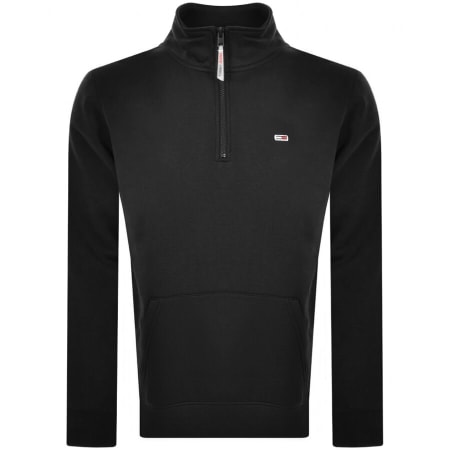 Product Image for Tommy Jeans Half Zip Mock Neck Sweatshirt Black