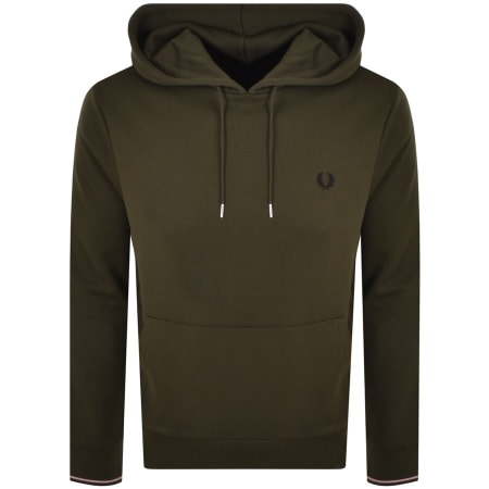 Product Image for Fred Perry Tipped Logo Hoodie Green