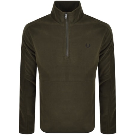 Product Image for Fred Perry Half Zip Polar Fleece Green