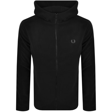Product Image for Fred Perry Full Zip Hooded Polar Fleece Black